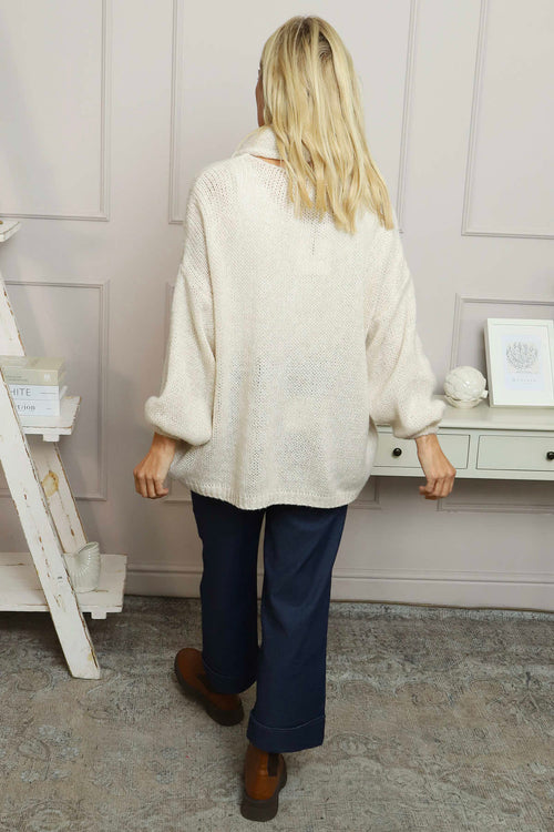 Baylin Scarf Knitted Jumper Stone - Image 4