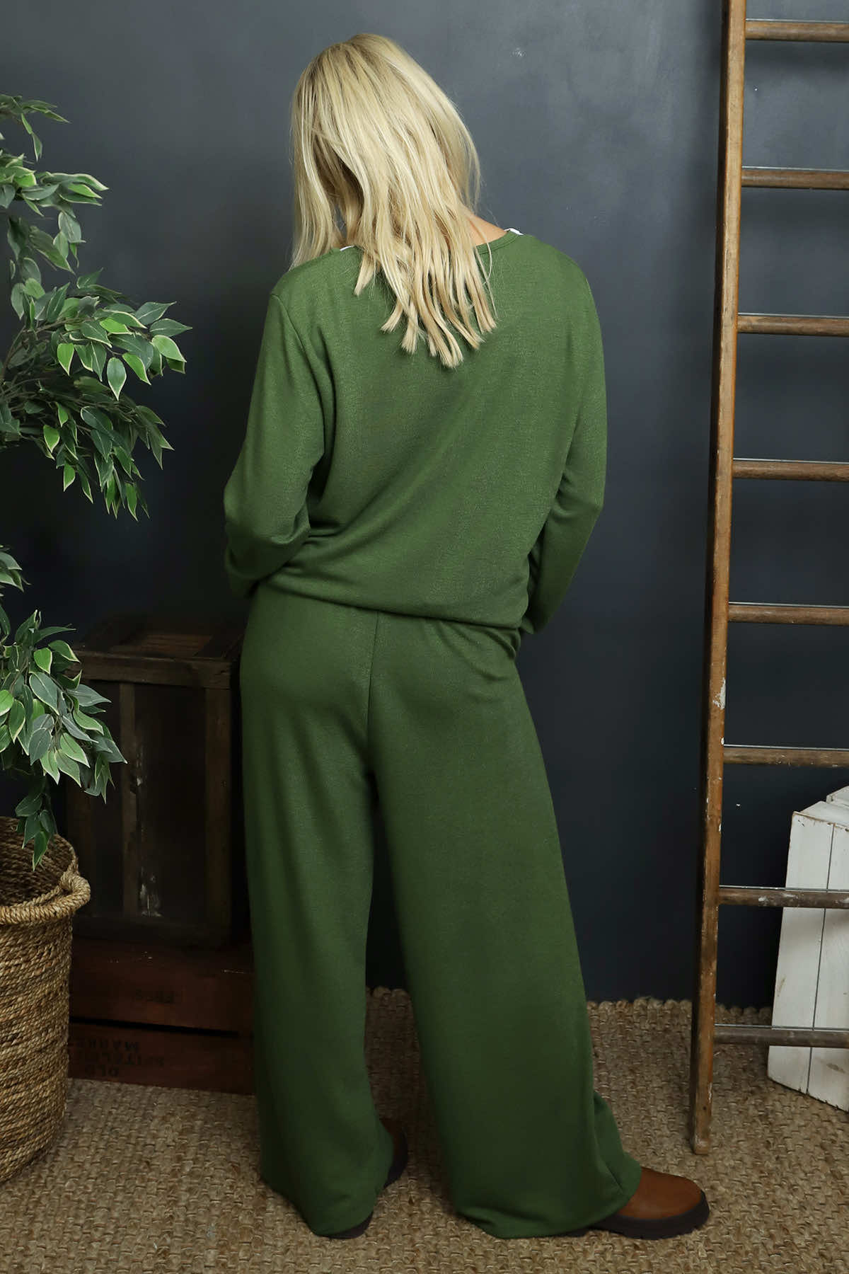 Rehema Wide Leg Trousers Green