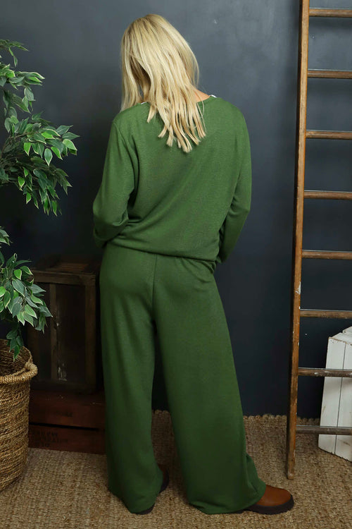 Rehema Wide Leg Trousers Green - Image 4