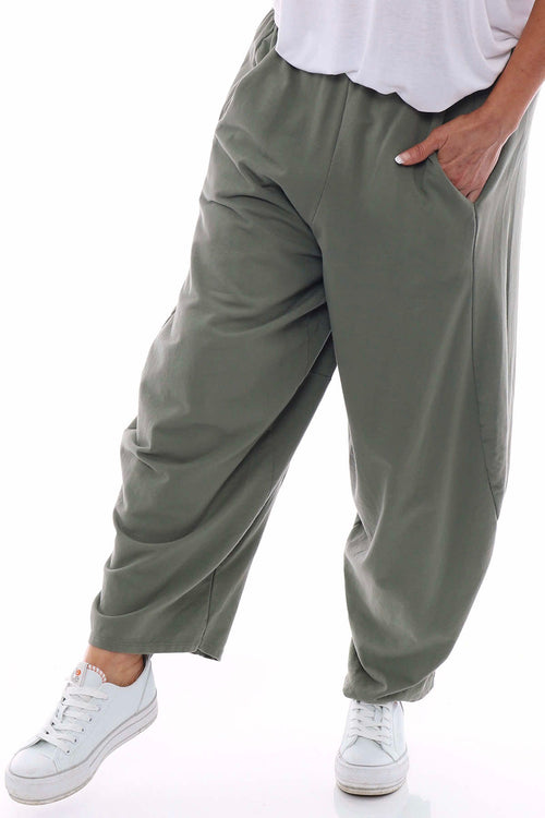 Kensley Cotton Pants Light Khaki - Image 2
