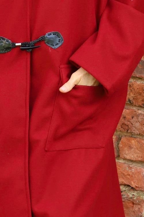 Leonarda Duffle Coat Wine - Image 3