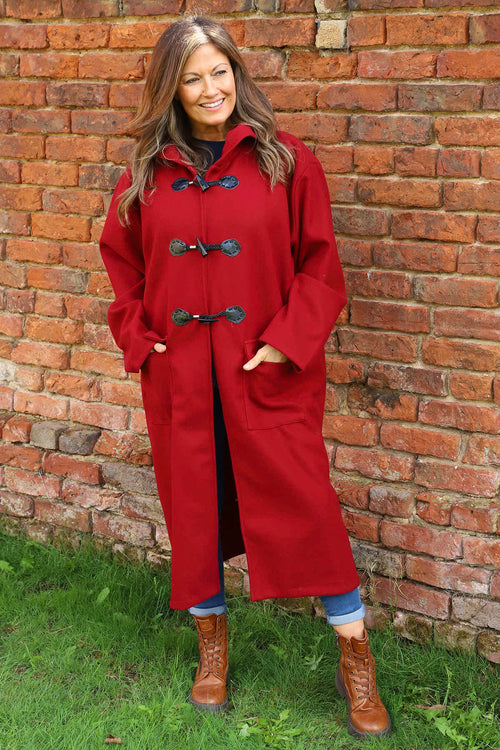Leonarda Duffle Coat Wine - Image 2