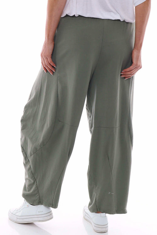 Kensley Cotton Pants Light Khaki - Image 5