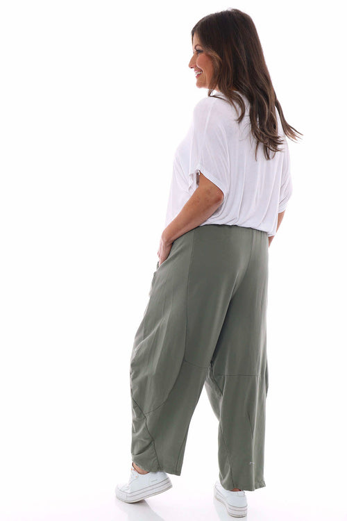 Kensley Cotton Pants Light Khaki - Image 6