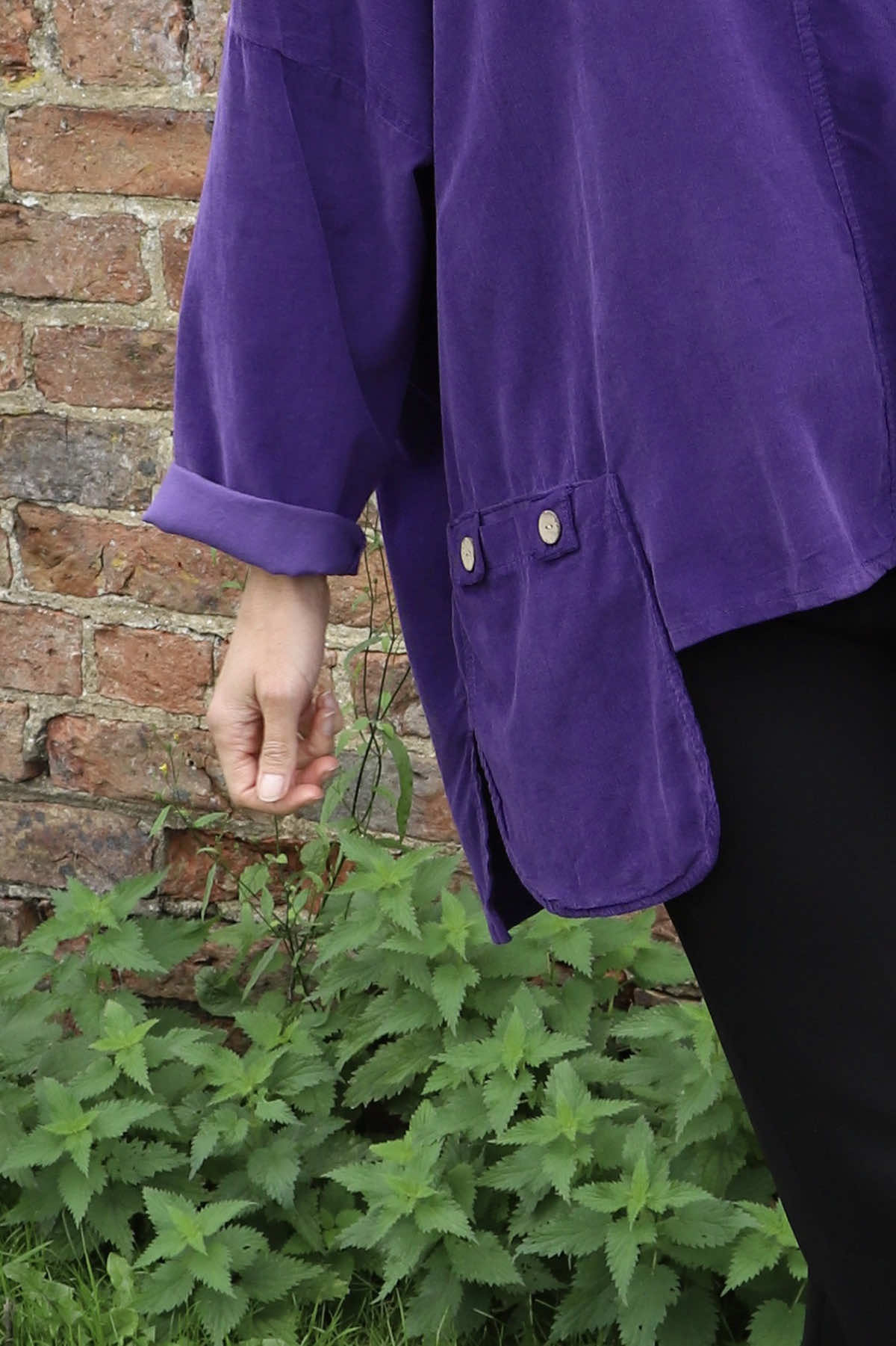 Daisy Needlecord Top Purple