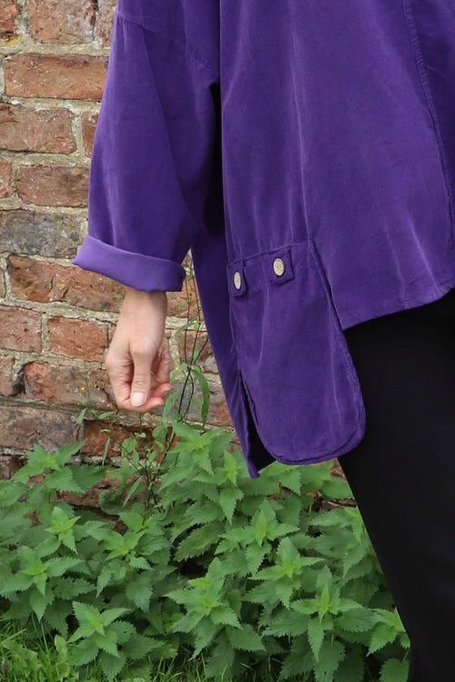 Daisy Needlecord Top Purple - Image 3