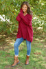 Josephine V-Neck Knitted Jumper Wine
