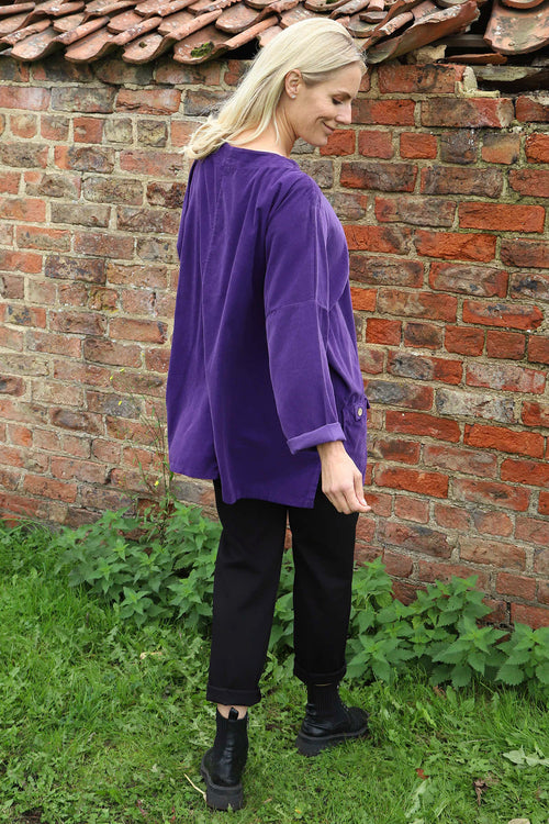 Daisy Needlecord Top Purple - Image 4