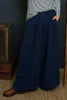 Trish Wide Leg Needlecord Trousers Navy
