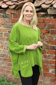 Daisy Needlecord Top Green