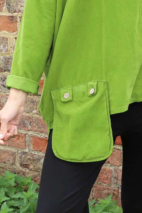 Daisy Needlecord Top Green - Image 3