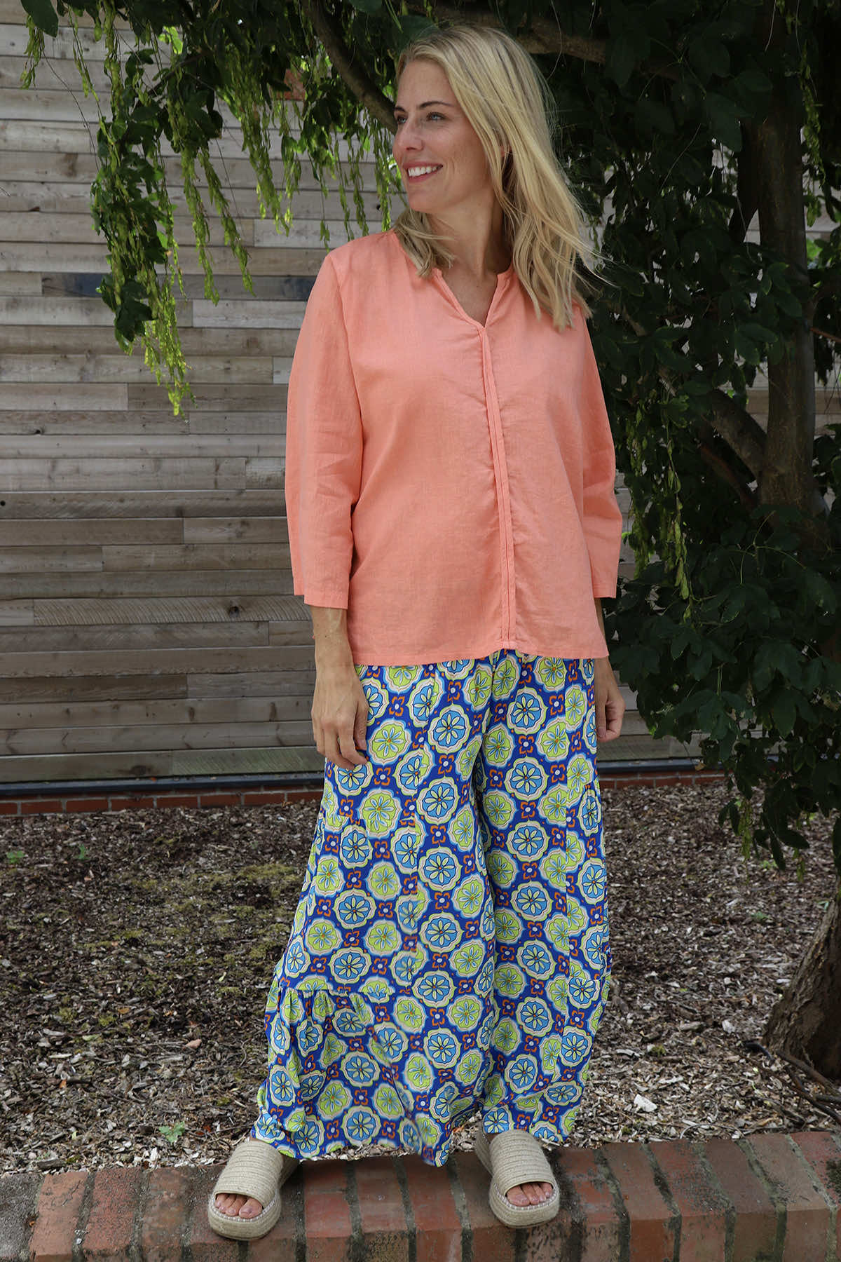 Grace Linen Top Orange