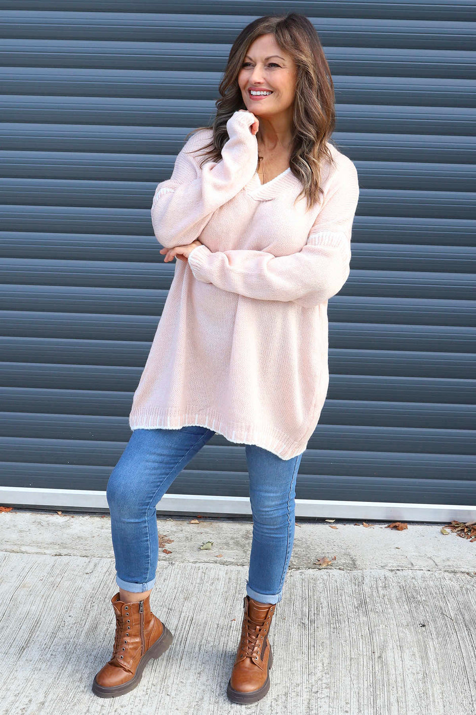 Emma Knitted Jumper Pink