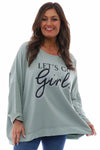 Let's Go Girls Cotton Top Sage Green
