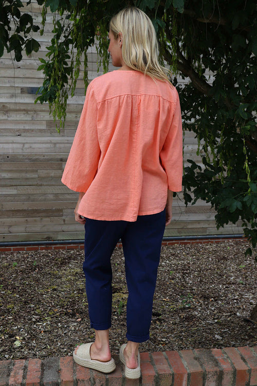 Grace Linen Top Orange - Image 4
