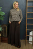 Trish Wide Leg Needlecord Trousers Cocoa