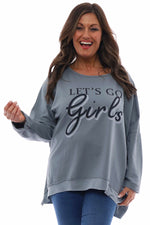 Let's Go Girls Cotton Top Charcoal Charcoal - Let's Go Girls Cotton Top Charcoal