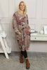 Owena Print Cotton Dress Mocha