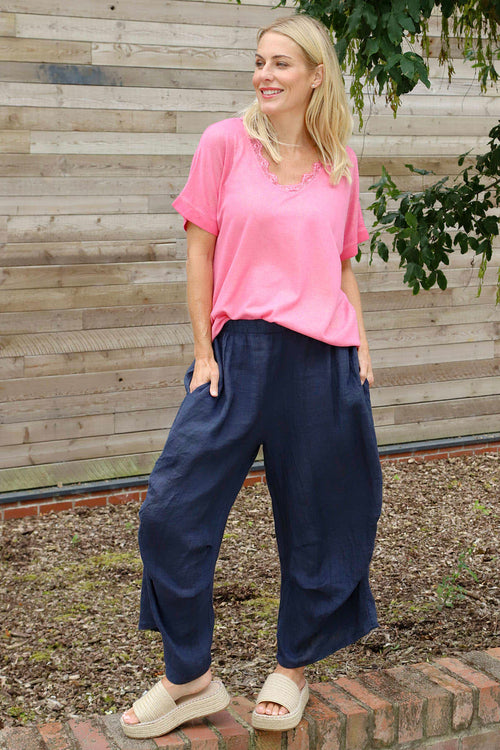 Robyn V-Neck Top Fuchsia - Image 2