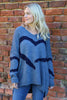 Roxanna Heart Knitted Jumper Blue