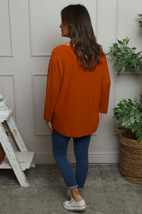 Alazne Jumper Burnt Orange - Image 4