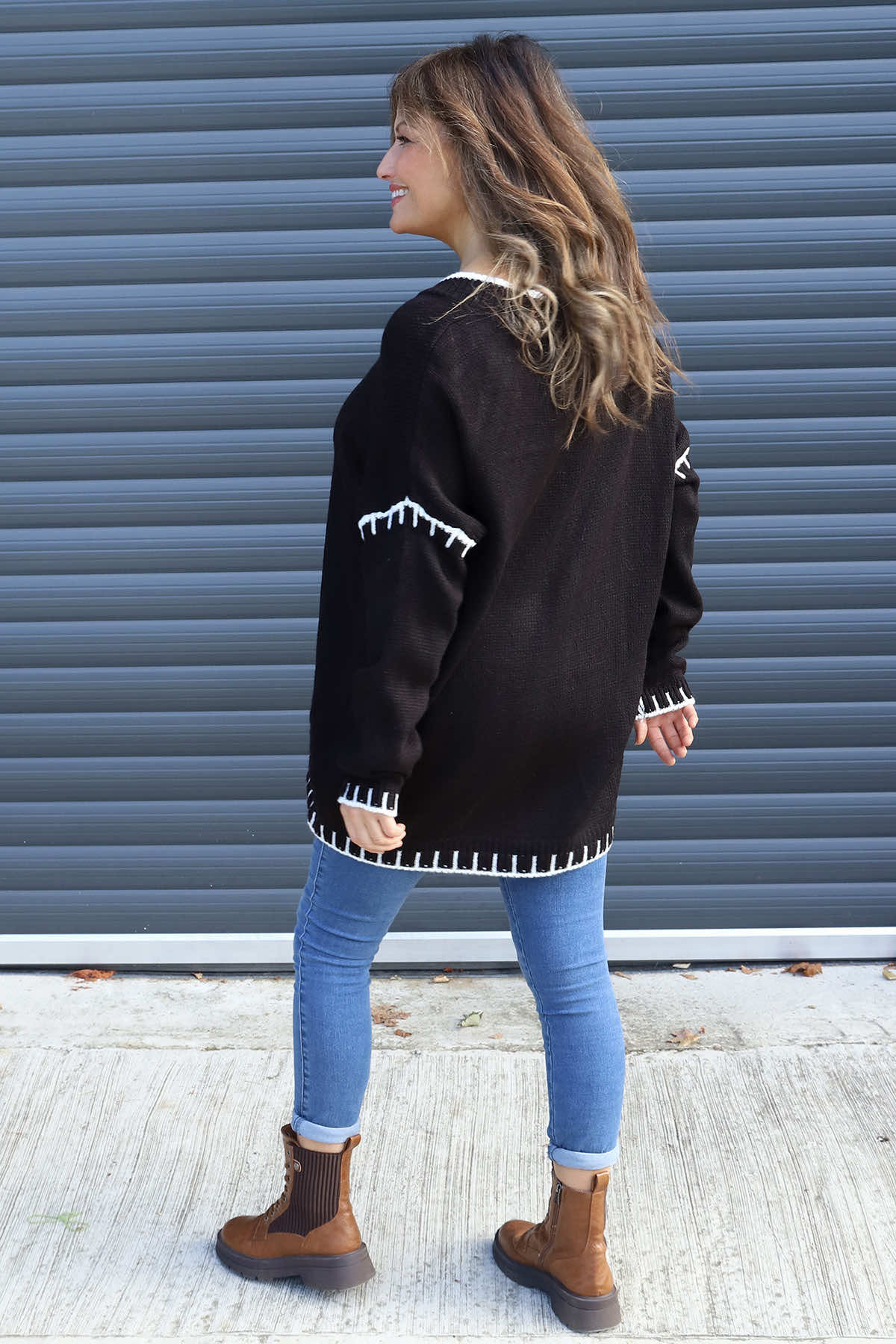 Emma Knitted Jumper Black