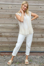 Kimmie Sleeveless Blouse Stone Stone - Kimmie Sleeveless Blouse Stone