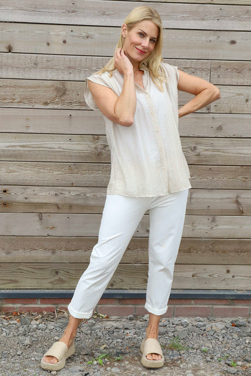 Kimmie Sleeveless Blouse Stone - Image 1