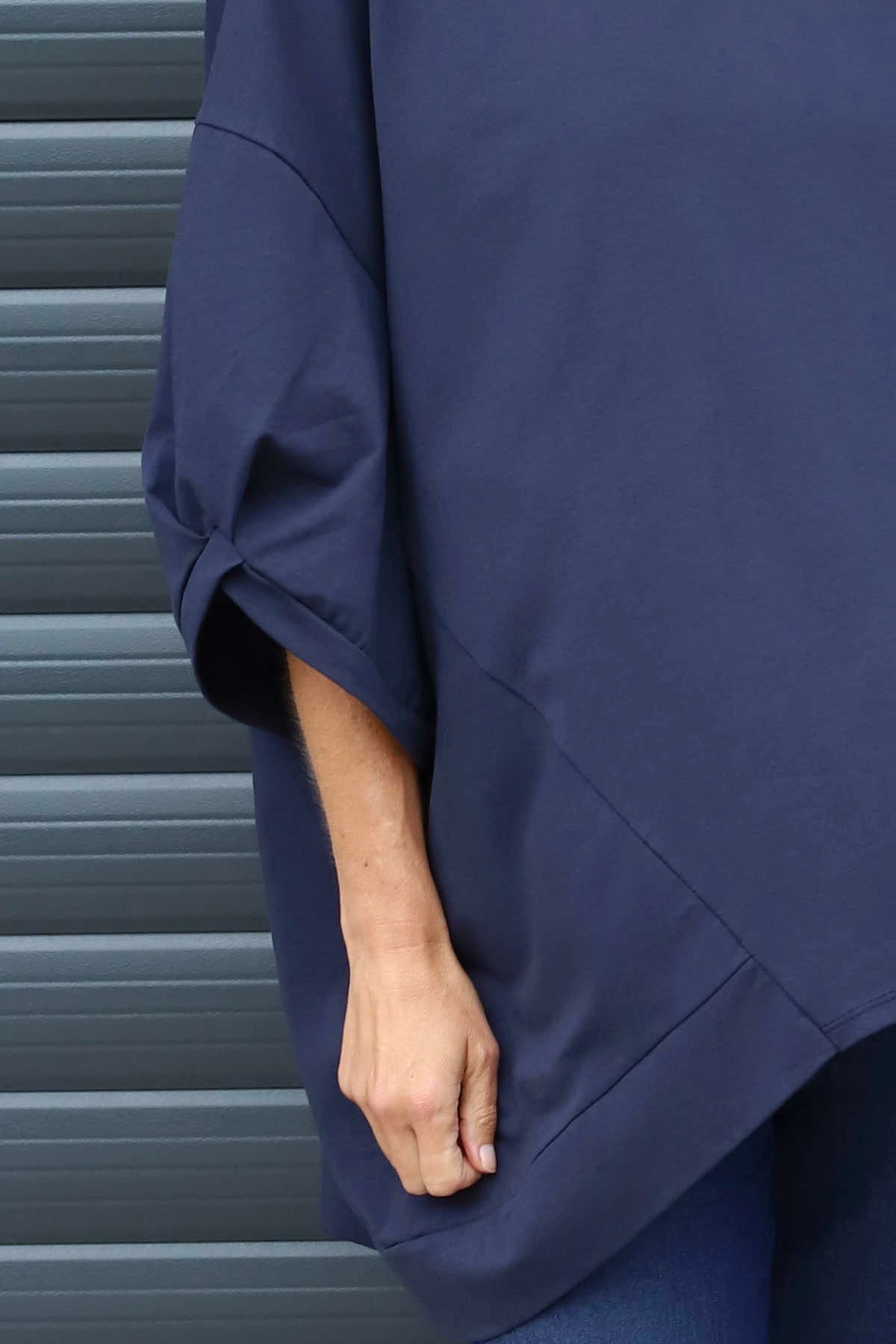 Bianca Cotton Top Navy