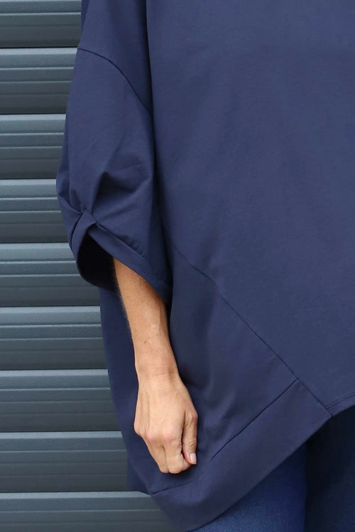 Bianca Cotton Top Navy - Image 3