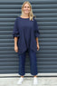 Bianca Cotton Top Navy