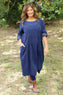 Penelope Pocket Needlecord Dress Navy
