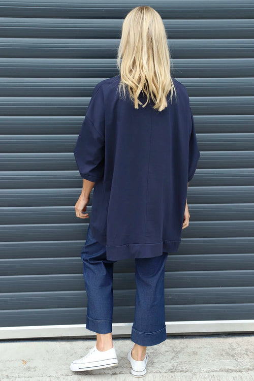 Bianca Cotton Top Navy - Image 4