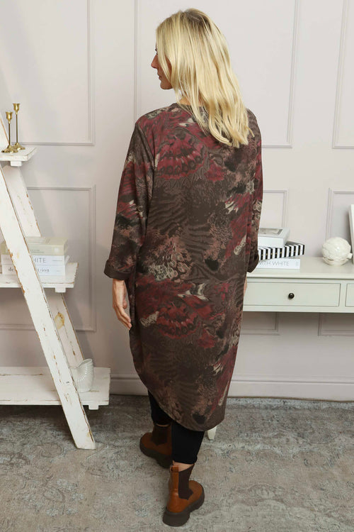 Owena Print Cotton Dress Cocoa - Image 4