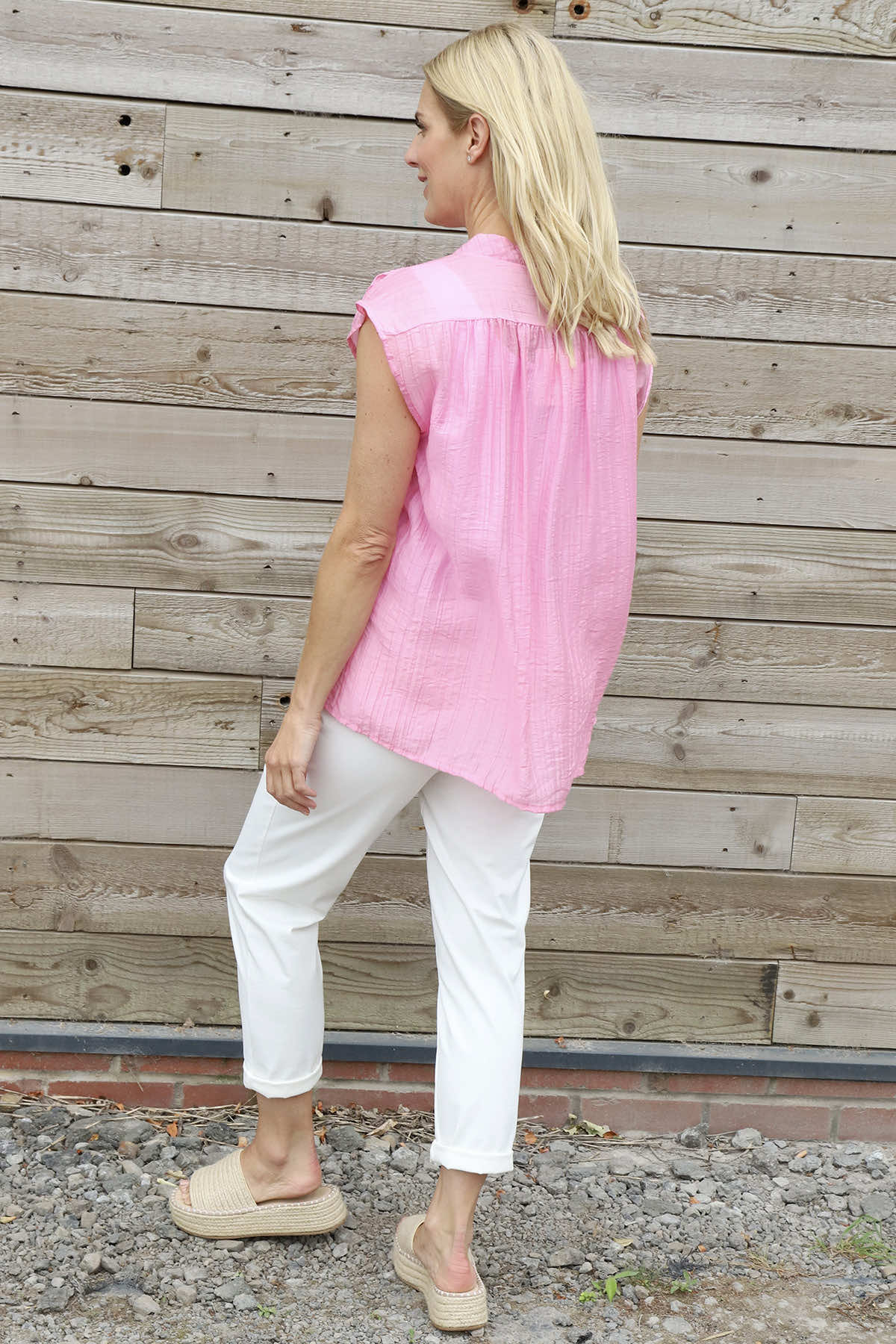 Kimmie Sleeveless Blouse Pink