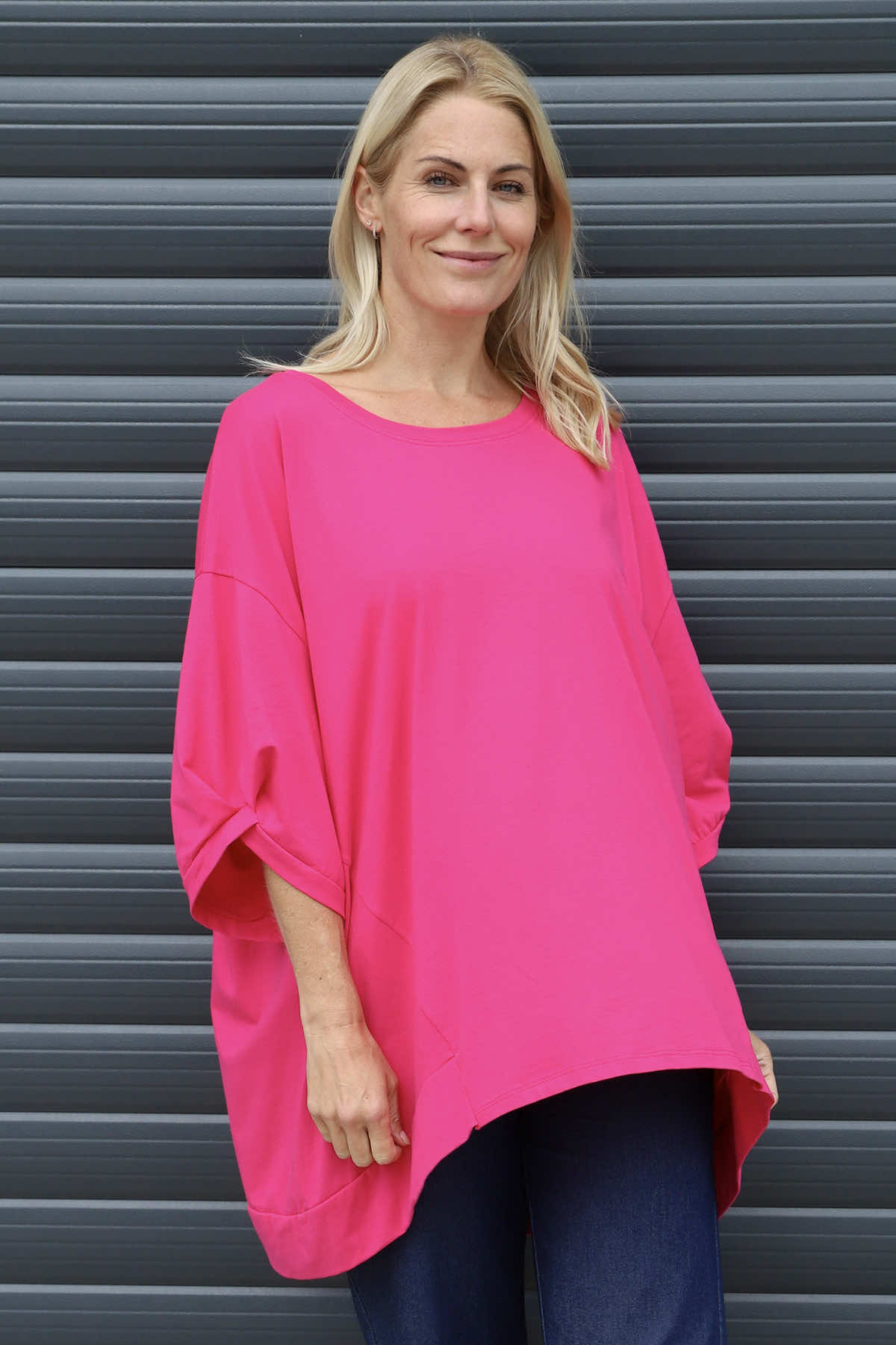 Bianca Cotton Top Fuchsia