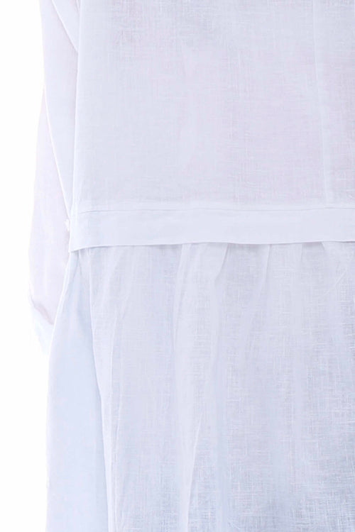 Maisie Washed Linen Tunic White - Image 6