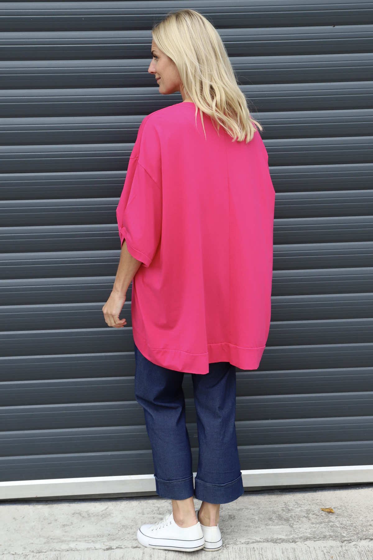 Bianca Cotton Top Fuchsia