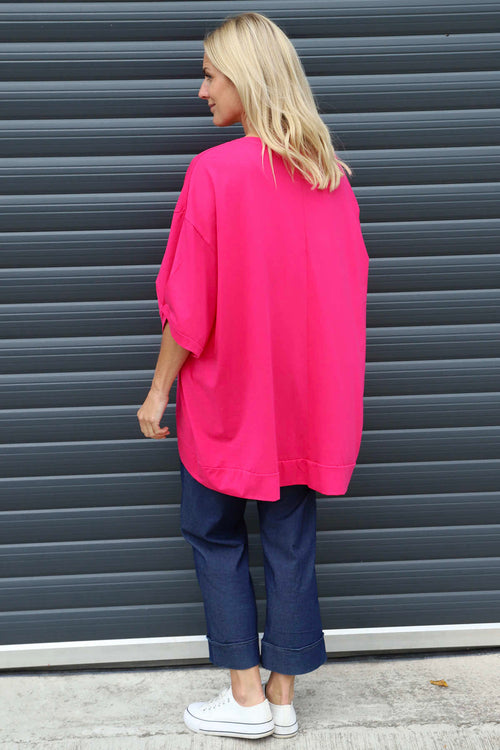 Bianca Cotton Top Fuchsia - Image 4