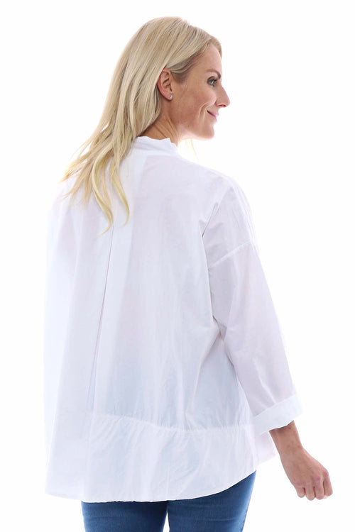Circe Cotton Shirt White - Image 6