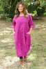 Penelope Pocket Needlecord Dress Magenta