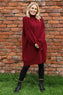 Bridie Polo Neck Knitted Tunic Wine