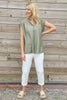 Kimmie Sleeveless Blouse Khaki