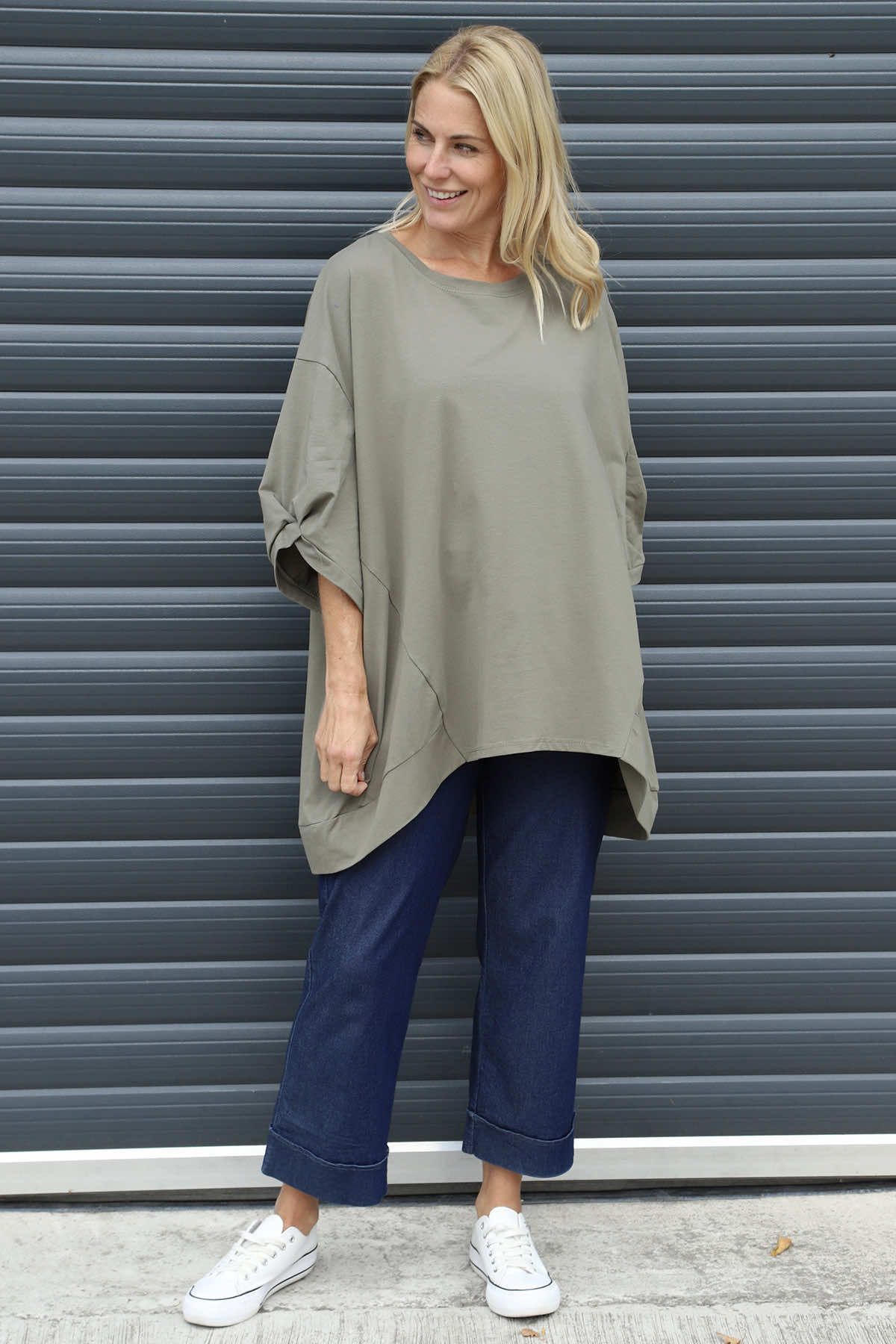 Bianca Cotton Top Khaki