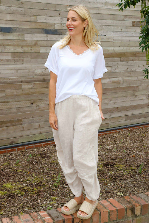 Nalini Linen Trousers Stone - Image 6