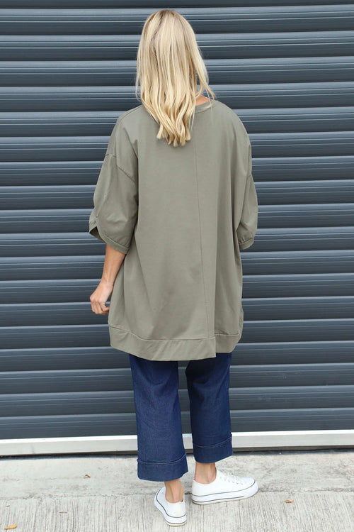 Bianca Cotton Top Khaki - Image 4