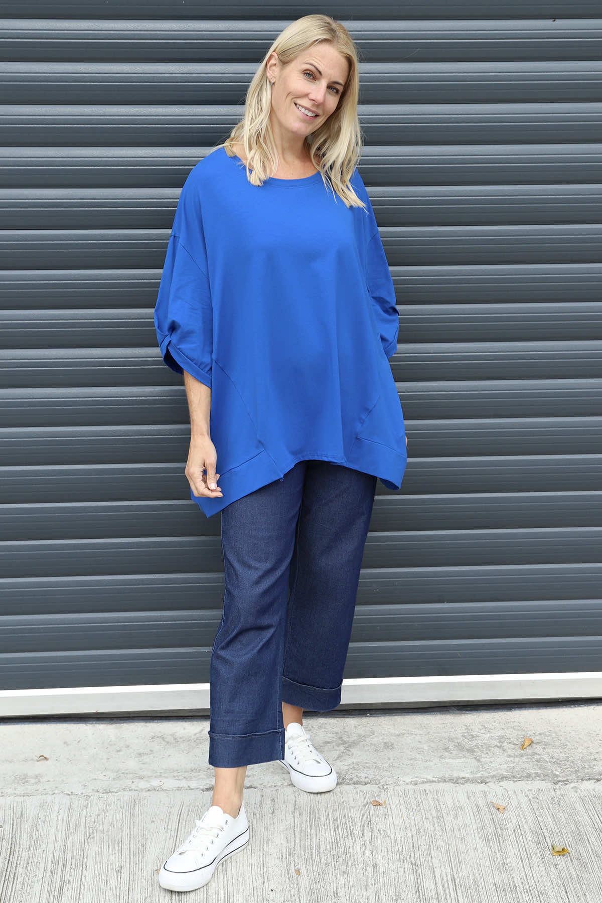 Bianca Cotton Top Cobalt