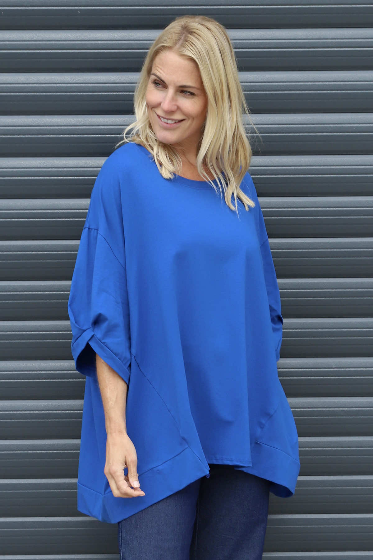 Bianca Cotton Top Cobalt