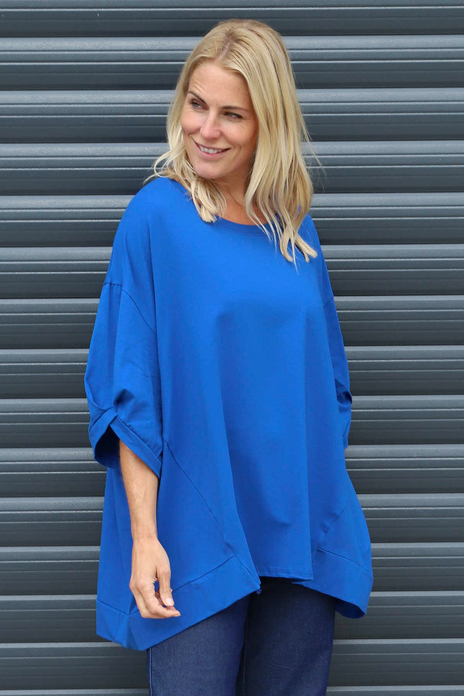 Bianca Cotton Top Cobalt