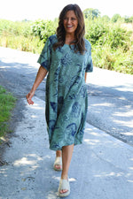 Ninetta Shell Print Dress Khaki Khaki - Ninetta Shell Print Dress Khaki